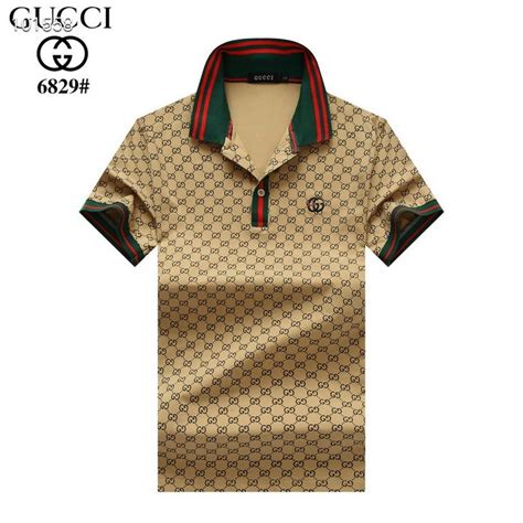 men's brown gucci shirt|Gucci golf t shirts.